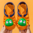 Papuci portocalii tip sandaluta din cauciuc pentru copii Dino