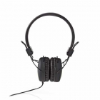 Casti On Ear cu fir 1 2 m pliabil negru Nedis