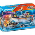 Set de Constructii Playmobil Ambarcatiune de Salvare cu Personal