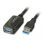 Cablu periferice LINDY USB 3 0 Male tip A USB 3 0 Female tip A 5m negr