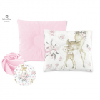 Perna bebelusi profilata cu doua fete 23x26 cm Velvet Sweet DeerPink