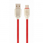 Cablu de date Premium Rubber USB USB C 1m Red