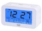 Ceas desteptator cu LCD SLD 3P50 termometru calendar alb Trevi