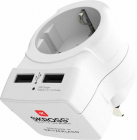 Adaptor priza Skross 1 500280 SHUKO UK cu 2x USB
