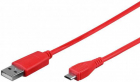 Cablu USB microUSB 1 0 rosu