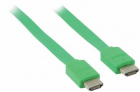 Cablu HDMI HDMI Valueline plat cu ethernet 2m verde