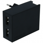 Incarcator retea Smart IC 2x USB 3A plus cablu USB Type C 1 2m Negru