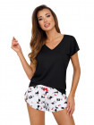 Pijama Cats Top b Negru