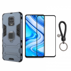 Set protectie 2 in 1 pentru Xiaomi Redmi Note 9 Pro cu husa hybrid ant