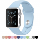 Curea din silicon pentru Apple Watch 42 44 45 mm Blue Lite