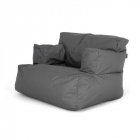 Fotoliu Big Bean Bag textil umplut cu perle polistiren gri