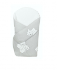 Paturica de infasat multifunctionala standard 80x80 cm White Teddy Bea