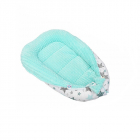 Babynest pentru dormit cu doua fete Minky Mint Stars