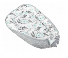 Babynest pentru dormit cu doua fete Gray Mint Garden