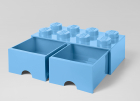 Cutie depozitare LEGO 2x4 cu sertare albastru deschis