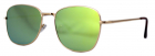Ochelari de soare Aviator Oglinda Verde deschis cu reflexii Auriu