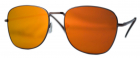 Ochelari de soare Aviator Oglinda Portocaliu inchis cu reflexii Maro