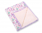 Paturica din bumbac cu doua fete 90x75 cm Minky Ballerinas Lilac