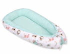 Babynest bebelusi pentru dormit Foxes Beige Mint