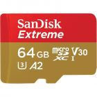 Card Extreme R170 W80 microSDXC 64GB UHS I U3 A2 Clasa 10 cu adaptor S