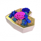 Aranjament Floral Special 5 cu flori criogenate pe pat de muschi cret 