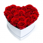 Aranjament floral inima cu trandafiri de sapun Special S CULOARE Rosu 