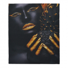 Tablou LED canvas Black Pineapple cu leduri lumini 45 x 35 cm Dimensiu