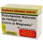 Polivitamine naturale cu calciu si magneziu 40 capsule Hofigal Concent