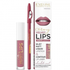 Kit de buze Oh My Velvet Lips Eveline Cosmetics Concentratie Set Nuant