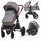 Carucior transformabil 3 in 1 Coccolle Melora Moonlit grey