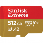 Card Extreme R190 W130 microSDXC 512GB UHS I U3 A2 Clasa 10 cu adaptor