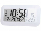 Ceas de perete digital OM 3520 D 42cm temperatura calendar alb Trevi