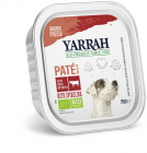 Hrana umeda bio pentru caini pate cu vita si spirulina 150g Yarrah