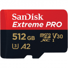 Card Extreme PRO R200 W140 microSDXC 512GB UHS I U3 A2 Clasa 10 cu ada