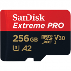 Card Extreme PRO R200 W140 microSDXC 256GB UHS I U3 A2 Clasa 10 cu ada