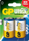 Baterie ultraalcalina UltraPLus GP R20 D 2 buc blister