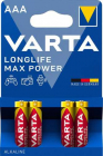 Baterie alcalina R3 AAA 4 buc blister Longlife Max Power Varta