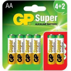 Baterie alcalina Super GP R6 AA 6buc blister