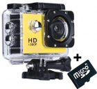 Camera Sport iUni Dare 50i HD 1080P 12M Waterproof Galben Card MicroSD