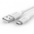 Cablu de date US289 USB Micro USB Quick Charge 3 0 2 4A 25cm Alb