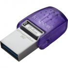 Memorie USB DataTraveler microDuo 3C G3 64GB USB C 3 0 USB A 3 0 Purpl