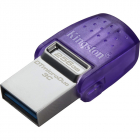Memorie USB DataTraveler microDuo 3C G3 256GB USB C 3 0 USB A 3 0 Purp