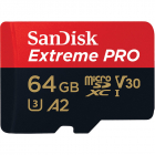 Card Extreme PRO R200 W90 microSDXC 64GB UHS I U3 A2 Clasa 10 cu adapt