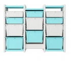Dulap modular pentru depozitare jucarii Nichiduta 11 Storage Box Blue