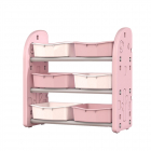 Organizator jucarii cu 6 cutii Nichiduta Birds Pink