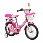 Bicicleta pentru copii cu roti ajutatoare Swimming Pink 16 inch