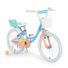 Bicicleta pentru fetite cu roti ajutatoare Byox Fashion Girl Blue 20 i