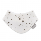 Baveta cu doua fete tip esarfa BabyJem Scarf White Stars