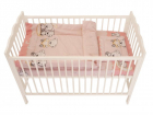 Lenjerie Bear On Moon Pink 3 piese 140x70