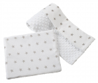 Set paturica 75x100 cm si perna 35x30 cm Minky Stars White